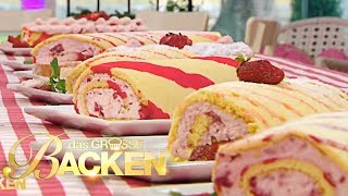 ErdbeerRolle Die Bewertung  Wer hat den Dreh raus  Das große Backen 2015  SAT1 TV [upl. by Denny]