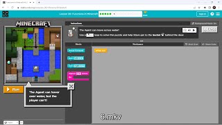 L206 Codeorg  Express2021  Lesson 20 Functions in Minecraft  level 6 [upl. by Golliner]