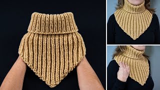 The simplest knitted snood quickly and easily [upl. by Ydac889]