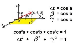 Physics 1  Vectors 19 of 21 Finding The Direction Cosine [upl. by Friede]