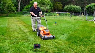 How Well Does It Bag Husqvarna Electric LE 221 R Mower [upl. by Bellina]