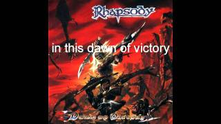 Rhapsody Dawn of Victory  lyrics Best quality [upl. by Valene503]