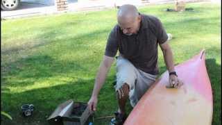 How to repair scratches in plastic kayaks using ordinary tarp  by Neptunes Rangers Tony Johnson [upl. by Irrac17]