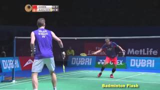 HighlightsChen Long Vs Viktor AxelsenDestination Dubai 2015 [upl. by Goodden768]