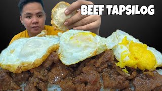 BEEF TAPSILOG MUKBANG  Pinoy Mukbang  Mukbang Philippines  Mukbang Asmr  Mhers tv [upl. by Enirrok]