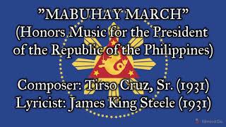 quotMabuhay Marchquot  Honors Music for the President of the Republic of the Philippines [upl. by Natala]