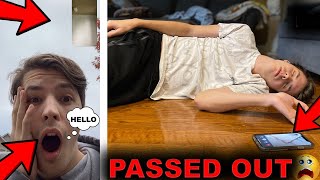 PASSING OUT OVER FACETIME PRANK CUTE REACTION [upl. by Ecirtemed]