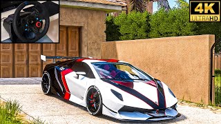 Lamborghini Sesto Elemento  Forza Horizon 5  Steering Wheel Gameplay [upl. by Ahsemad]