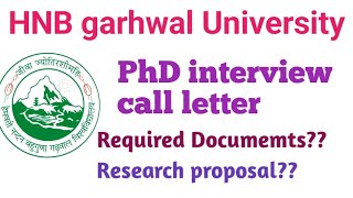 HNBGU PhD interview date announceHNB Phd interview informationrequired documents [upl. by Ayekel662]