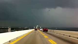 Crossing the Chesapeake Bay Bridge under a Tornado Warning [upl. by Ticknor522]