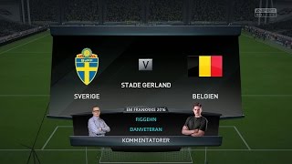 EM Frankrike 2016  FIFA 16 Simulering  Sverige vs Belgien  figgehn amp DanVeteran [upl. by Urias48]