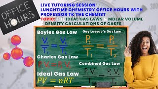 Master The Ideal Gas Law Molar Volume and More with Professor TK the Chemist [upl. by Ynwat]