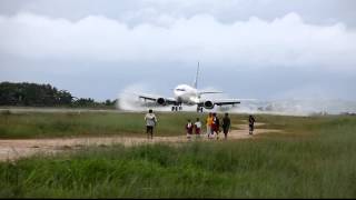 Batavia Air PKYTY Landing at Domine Eduard Osok Airport in Sorong [upl. by Ehrsam]