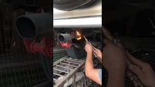 Cutting tail muffler isuzu panthersportivocrosswind [upl. by Pessa668]