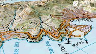 LINZ Topo Maps made 3D  Lyttelton Harbour [upl. by Lawtun]