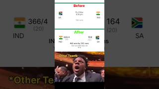 ICCT20 Macth Before IND Vs SA After IND3664 Vs SA164 indiavssauthafrica shorviral [upl. by Adnohsar]