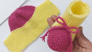 Knitting Baby Booties  Socks  Shoes [upl. by Noach]