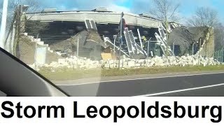 Kazerne ingestort in Leopoldsburg door zware storm  Barracks collapsed in Belgium by storm 180118 [upl. by Grey144]