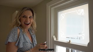 Installing faux etched glass windows [upl. by Tennaj]