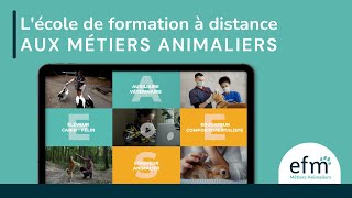 EFM métiers animaliers  Ecole à distance de formation aux métiers animaliers [upl. by Netsirt]