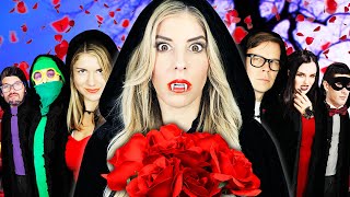 Giant VAMPIRE Ceremony at Hacker Mansion  Spending 24 Hours Facing Biggest Fears Vs Rebecca Zamolo [upl. by Adnamma]