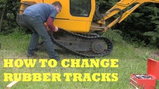 How to change Mini Digger Rubber Tracks [upl. by Levana]