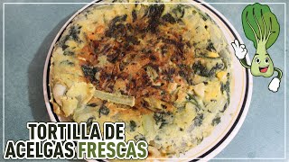 TORTILLA DE ACELGAS Y ALMENDRAS TOSTADAS 🥬🥚🥔  RECETA FÁCIL [upl. by Yelyak]