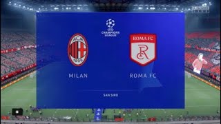 Fifa 22 La CarrieraSeconda Stagione Uefa ChampionsLeague  Milan VS Roma  Quarti di Finale [upl. by Moule]