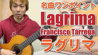 【Lesson】Lagrima  Francisco Tárrega ラグリマ ワンポイント [upl. by Isadore891]