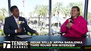 Aryna Sabalenka Discusses Embrace of Tough Challenges Indian Wells 3R [upl. by Tremann]