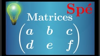 Matrice  introduction  définition  spé maths  Terminale S et ES [upl. by Clemence481]