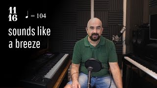 Making a breezy improvisation over a groove in 1116 [upl. by Ardnaik]