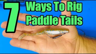 7 Ways To Rig Paddle Tail Soft Plastic Lures For Fishing [upl. by Aeila]