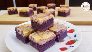 Ube Cheesecake Bars  Brownies  Sweet reTreat [upl. by Reel]