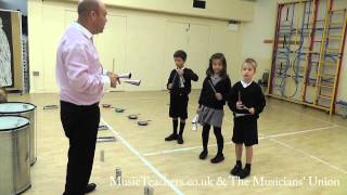 Primary Music Lesson Rhythmically Speaking 9 Preparing the Ensemble Agogo [upl. by Jessica]