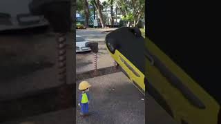 Car crossing 🚗 automobile funny toycar beamngdrive 3d baby 3dvfx funnybaby vfx3d [upl. by Mara]