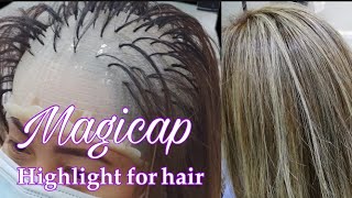 HOW TO HIGHLIGHTS HAIR CAP HIGHLIGHTS BICOLANANG SUTIL [upl. by Ibloc]