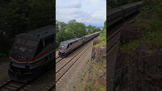 Amtrak Train Below A Wall Of Volcanic Rock Over Time It Metamorphosed Into Granite Gneiss Rock🪨 [upl. by Natsirt491]