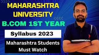 Bcom 1st year syllabus 2023 Maharashtra  Maharashtra University Jalgaon [upl. by Celestyna]