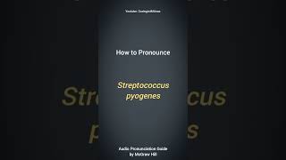 Streptococcus pyogenes Pronunciation  Microbiology Pronunciation Guide  Biological Names [upl. by Sabino906]