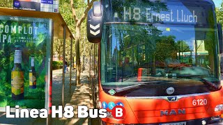 H8 Bus  Autobús de Barcelona  Viaje completo [upl. by Moyer70]