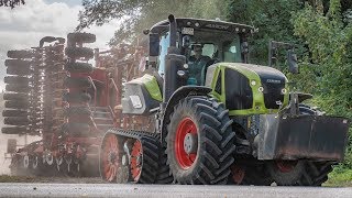 Traktor auf KETTEN  CLAAS AXION TERRA TRAC Traktor m Vaderstad Sämaschine [upl. by Johan]