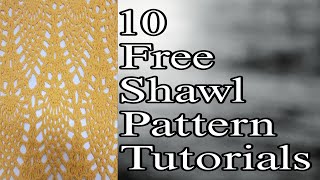 10 Easy Free Crochet ShawlWrap Tutorials  My Top 10 [upl. by Hitchcock]