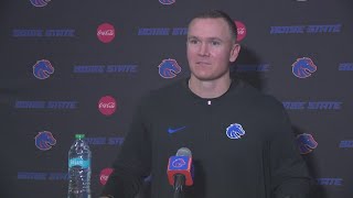 Boise State football coaches discuss upcoming match with San Diego State [upl. by Eserehc]