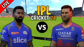 RCB VS MI IPL Gameplay in Cricket 24  C24 LIVE  shortslive cricket24 cricket24live [upl. by Anairda]