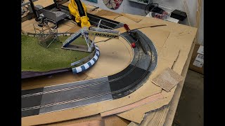 Boone’s Slot Car Garage “Behind the Curtain “ Track Scenery [upl. by Gwenora]