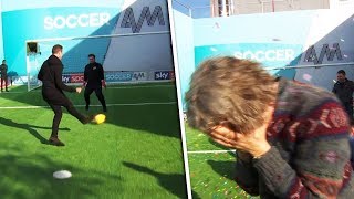 Jason McAteer vs Alan Davies  Penalty volleys free kick amp crossbar challenge  Soccer AM Pro Am [upl. by Htomit437]