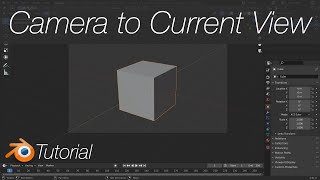 How to Set the Camera to the Current Point of View in Blender [upl. by Yvi]