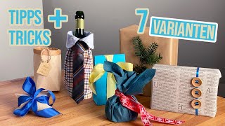 Geschenk verpacken ohne Geschenkpapier  7 einfache Ideen [upl. by Etnaid737]