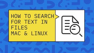 Find Text in Files Quickly on Mac amp Linux with quotgrepquot [upl. by Ehling]